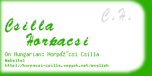 csilla horpacsi business card